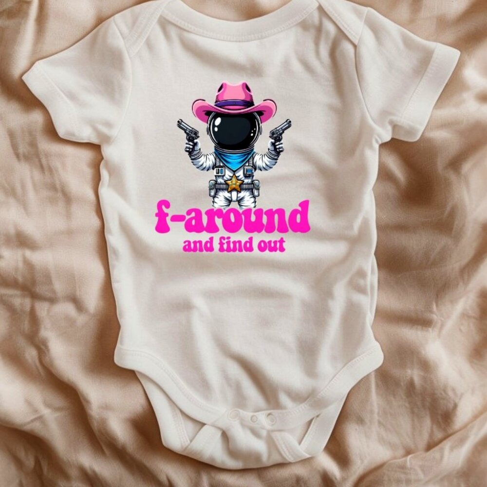 Mad Baby Cute Cowboy Astronaut Long Sleeve Bodysuit - Infant, Toddler Clothes, S